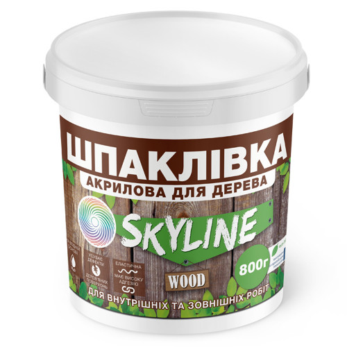 Шпаклівка акрилова SkyLine Wood для дерева 0,8 кг, колір сосна